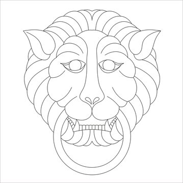 仿古獸頭之狻猊