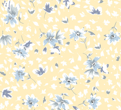 黃底花葉