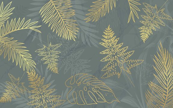 植物大理石背景墻