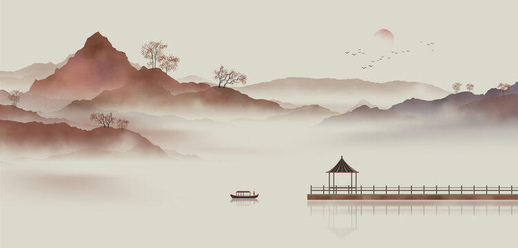 新中式禪意山水