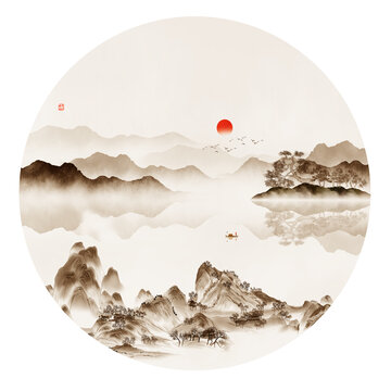 山水裝飾畫