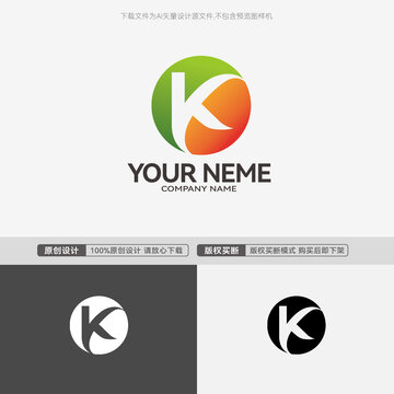 k字母LOGO设计