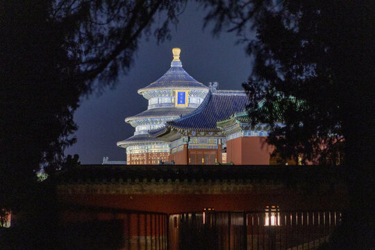 北京天坛夜景