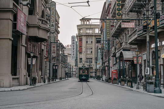 民国上海南京路街景