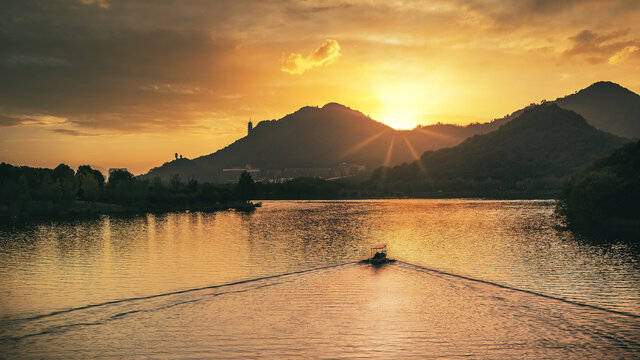 湘湖夕阳