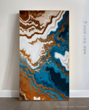 抽象大理石玄關(guān)裝飾畫(huà)