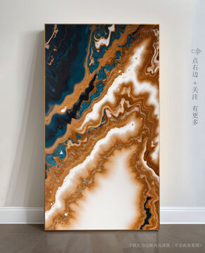 玄關大理石背景墻抽象畫