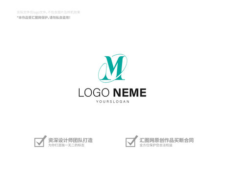 生物M字母logo