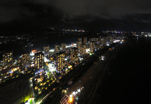 万科双月湾夜景