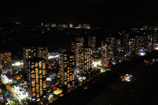 万科双月湾夜景