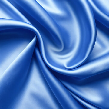 蓝色布料丝绸褶皱布纹
