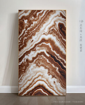 唯美條紋藝術(shù)畫大理石