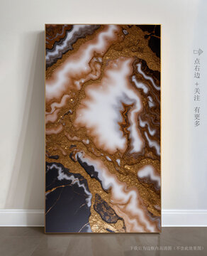 抽象大理石玄關裝飾畫