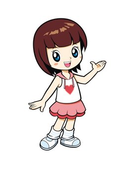 卡通可愛女孩