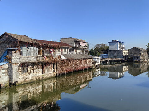 江南水乡原生态小乡村景象