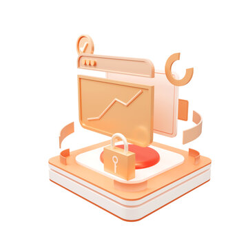3D金融基金圖標元素