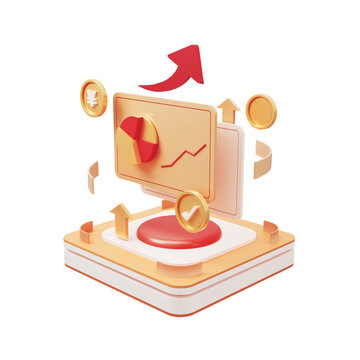 3D金融基金圖標(biāo)元素