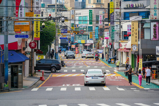 韩国街景首尔旅游城市风光