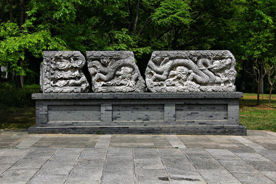 南京明孝陵浮雕龙壁