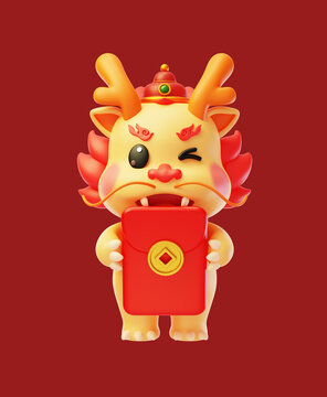 新年龍年春節(jié)喜慶祝福恭喜3D