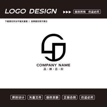 CD字母logo标志