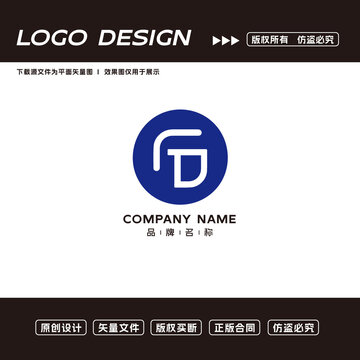 FD字母logo标志