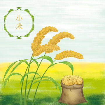 手繪小米包裝