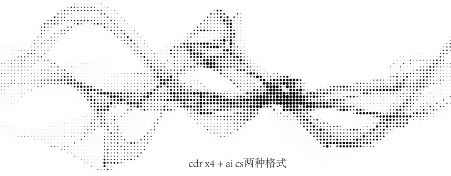 圆点镂空飘带丝带图案