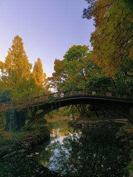 北京颐和园后湖秋景