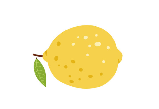 扁平插画系列一个柠檬