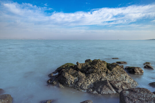 海边海岛岩石风光