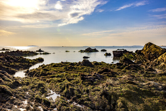 海边海岛岩石风光