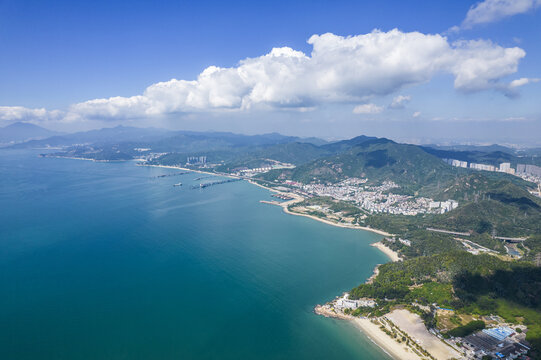 深圳葵涌海岸线大景