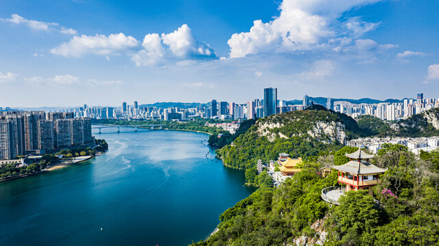 柳州城市航拍全景