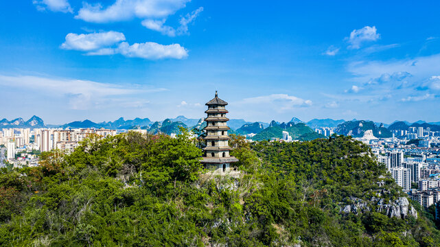 柳州城市航拍全景