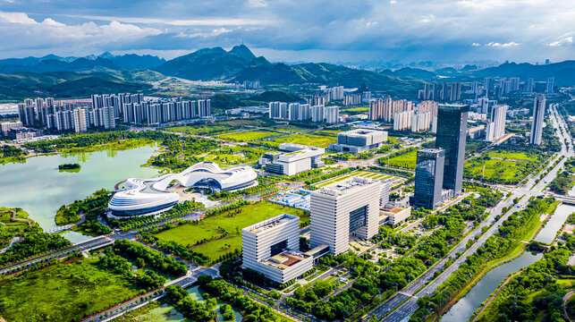 柳州城市风光航拍全景