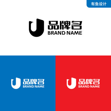 凤凰JU字母LOGO标志设计