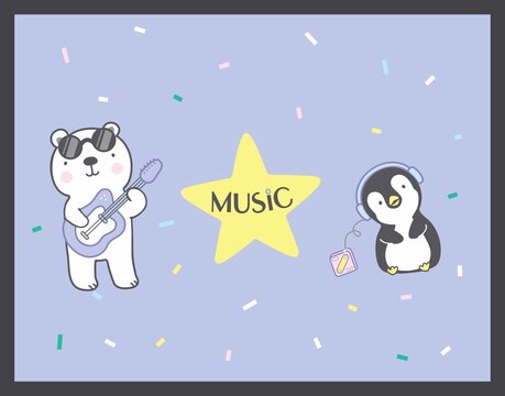 卡通小熊企鵝音樂