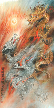 雙龍獻(xiàn)瑞