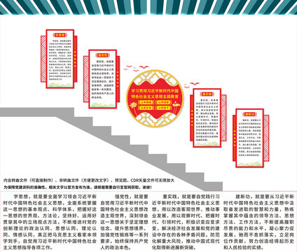 主題教育樓梯文化墻