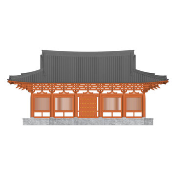 唐風(fēng)歇山正立面效果
