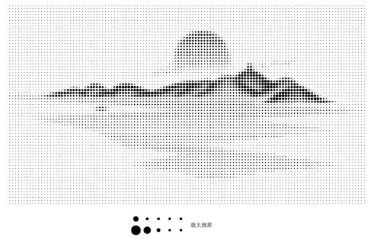 山水激光镂空圆孔图案