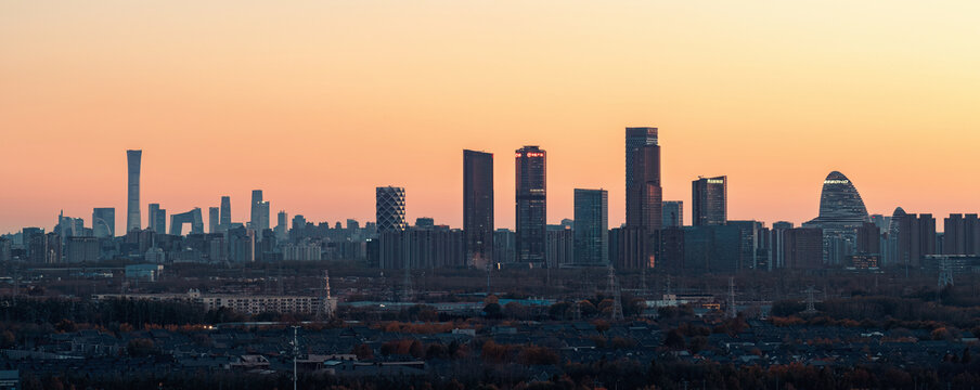 北京望京CBD和国贸城市建筑