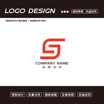 SJ字母logo标志