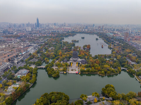 济南大明湖冬日美景