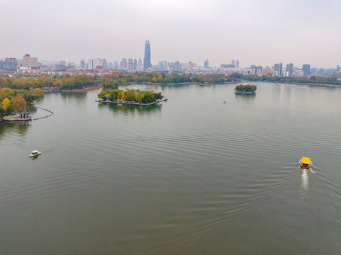 济南大明湖冬日美景