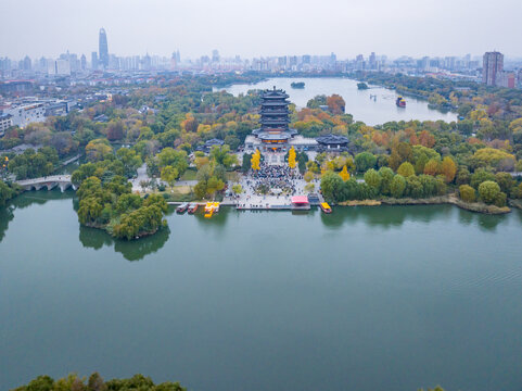 济南大明湖冬日美景