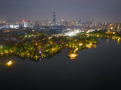 济南大明湖夜景