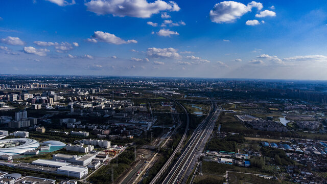 航拍城市风景