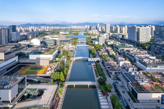 航拍寧波東部新城